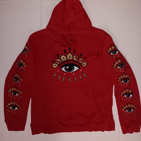 KENZO RED EYE EMBROIDERY HOODIE SWEATSHIRT - Picture 10 of 15